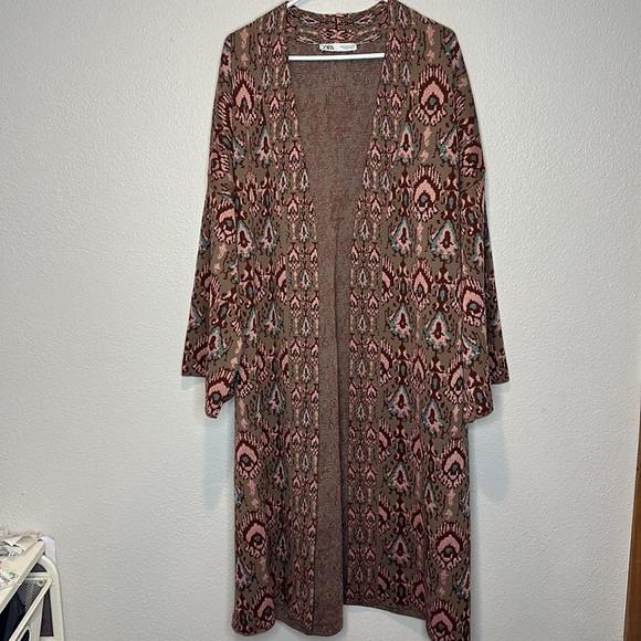 ZARA JACQUARD KNIT KIMONO JACKET SPECIAL EDITION S - Picture 2 of 5